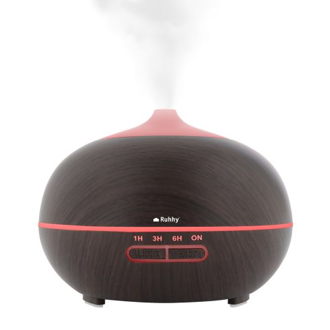 Nawilżacz Powietrza Dyfuzor Zapachowy Aromaterapia Lampka Jonizator + Pilot, Pojemność zbiornika 0.4 l