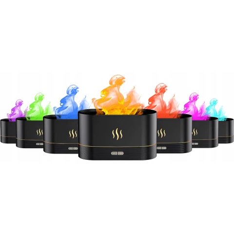 NAWILŻACZ POWIETRZA EFEKT OGNIA PŁOMIEŃ DYFUZOR ZAPACHOWY LED AROMATERAPIA, Waga produktu z opakowaniem jednostkowym 0.389 kg