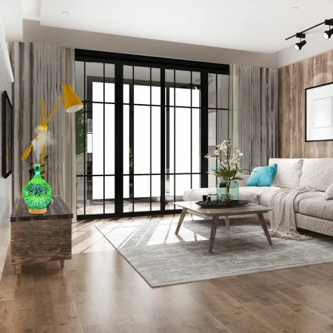 NAWILŻACZ POWIETRZA DYFUZOR ZAPACHOWY AROMATERAPIA JONIZATOR LAMPKA NOCNA, Pojemność zbiornika 0.1 l