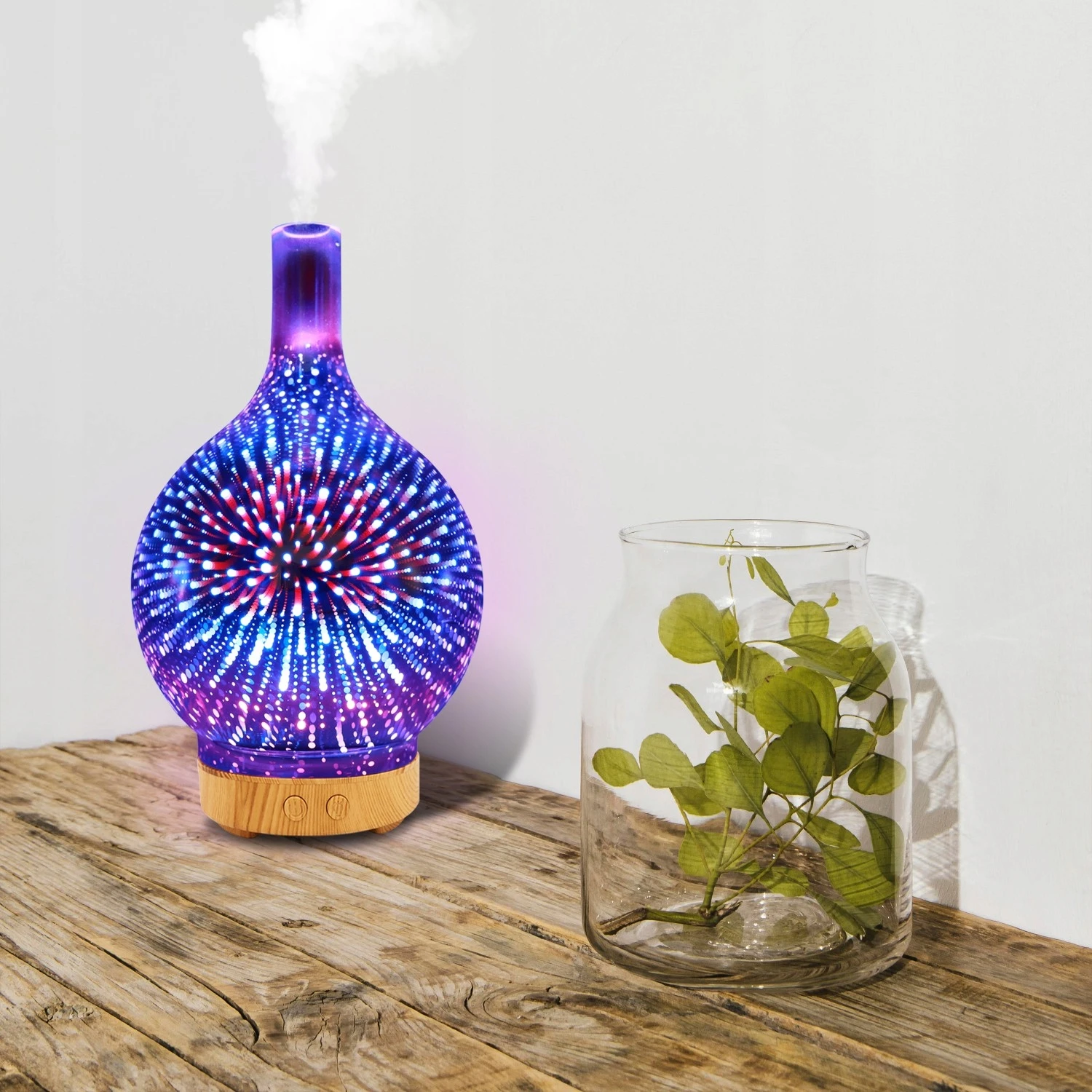 NAWILŻACZ POWIETRZA DYFUZOR ZAPACHOWY AROMATERAPIA JONIZATOR LAMPKA NOCNA, Maksymalna wielkość pomieszczenia 45 m²