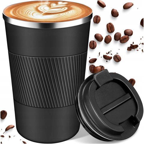 KUBEK TERMICZNY USTNIK TERMOS na herbatę kawę DO SAMOCHODU ANTYPOŚLIZGOWY