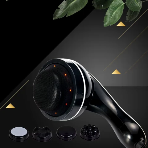 Ale Hity | PISTOLET DO MASAŻU MASAŻER WYSZCZUPLAJĄCY CIAŁO ANTYCELLULITOWY 9x KOŃCÓWEK