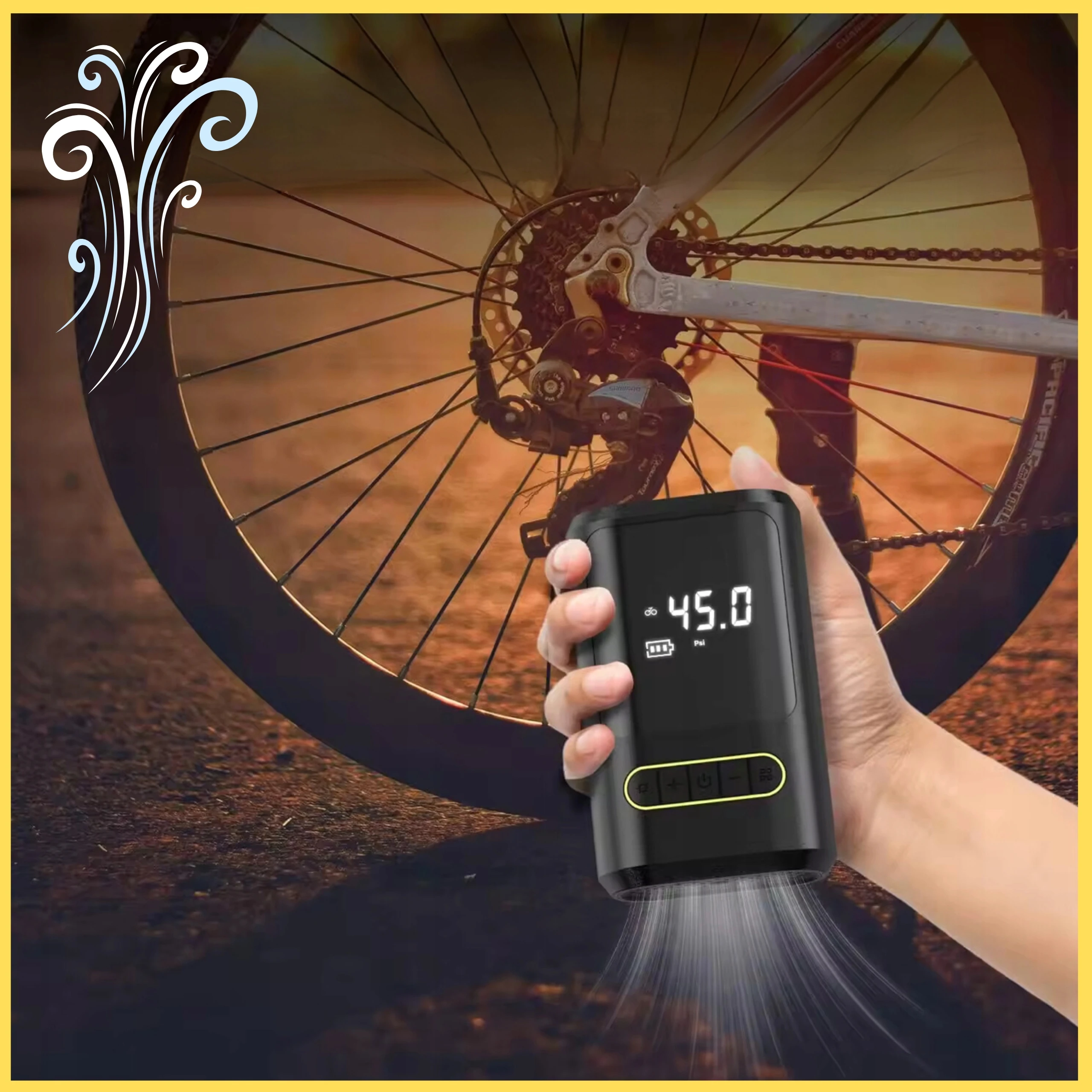 Ale Hity | KOMPRESOR AKUMULATOROWY SAMOCHODOWY BEZPRZEWODOWY pompka + POWERBANK LED