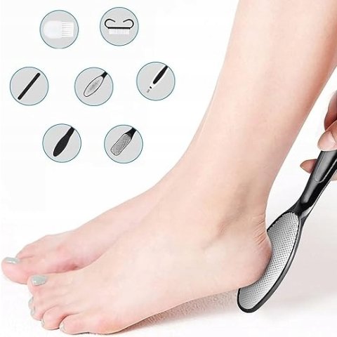ZESTAW ELEKTRYCZNY PILNIK DO STÓP PIĘT BEZPRZEWODOWY FREZARKA + AKCESORIA, Materiał uchwytu plastik