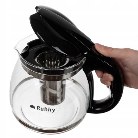 Ale Hity | Dzbanek z Zaparzaczem do Herbaty Szklany Ziół Duży Zaparzacz Wkład 2000ml