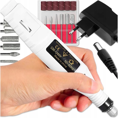 FREZARKA DO PAZNOKCI MANICURE PEDICURE DO USUWANIA HYBRYD ŻELU + FREZY