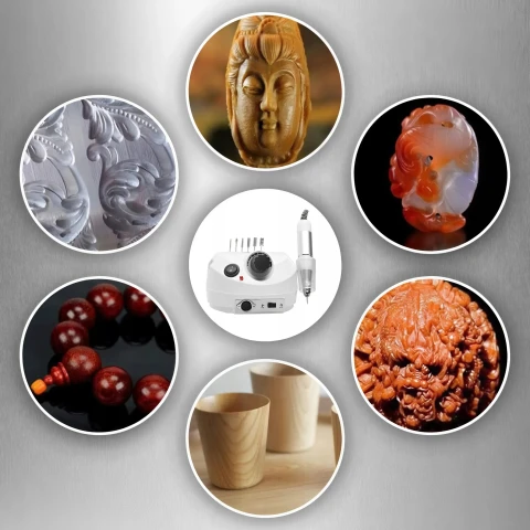 FREZARKA DO PAZNOKCI MANICURE PEDICURE MOCNA 65W ZESTAW FREZY CERAMICZNE, Kierunek obrotu lewo | obustronny | prawo