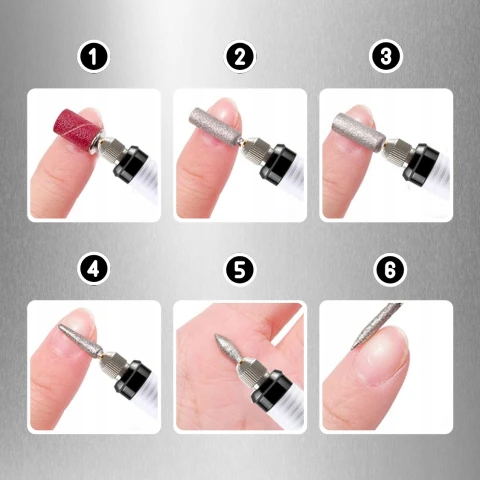 FREZARKA DO PAZNOKCI MANICURE PEDICURE MOCNA 65W ZESTAW FREZY CERAMICZNE, Moment obrotowy 35000 Nm