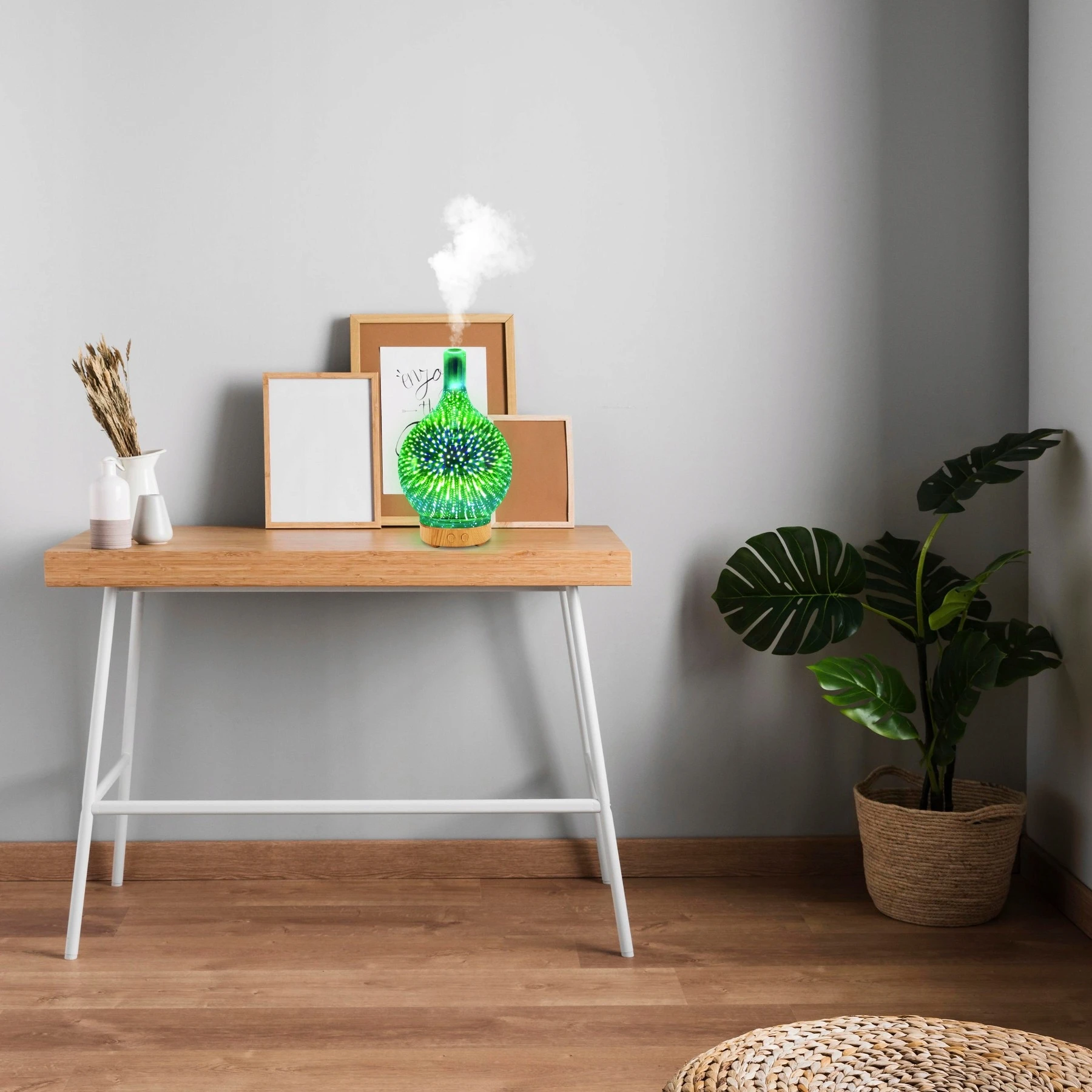 NAWILŻACZ POWIETRZA DYFUZOR ZAPACHOWY AROMATERAPIA JONIZATOR LAMPKA NOCNA, Wydajność 35 ml/h