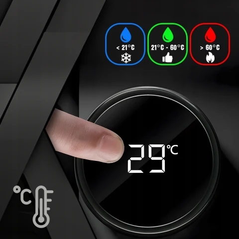 KUBEK TERMICZNY TERMOS BIDON NA KAWĘ HERBATĘ LED 500ML DUŻY SZCZELNY SMART, Stan opakowania oryginalne