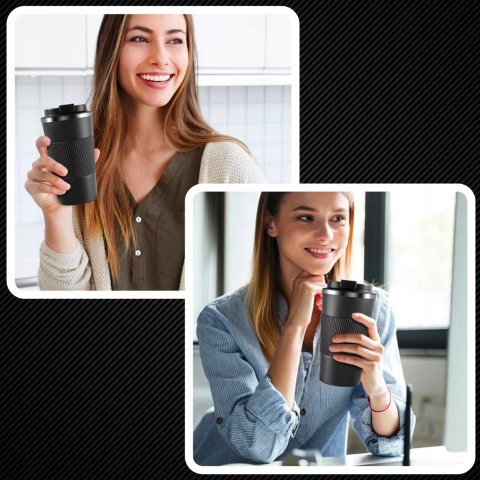 KUBEK TERMICZNY USTNIK TERMOS na herbatę kawę DO SAMOCHODU ANTYPOŚLIZGOWY, Waga produktu z opakowaniem jednostkowym 0.32 kg