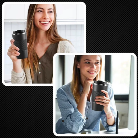 KUBEK TERMICZNY USTNIK TERMOS na herbatę kawę DO SAMOCHODU ANTYPOŚLIZGOWY, Waga produktu z opakowaniem jednostkowym 0.32 kg