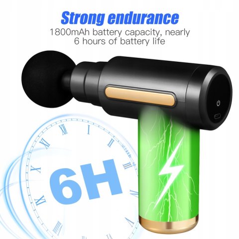 PISTOLET DO MASAŻU MASAŻER DO PLECÓW STÓP KARKU CIAŁA SZYJI massage gun, Stan opakowania oryginalne