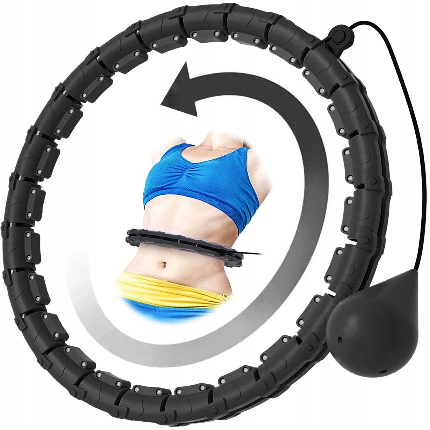 HULA HOP ODCHUDZAJĄCE Z OBCIĄZENIEM I WYPUSTKAMI MASAŻER + METALOWE ŁOŻYSKA, Liczba części 26