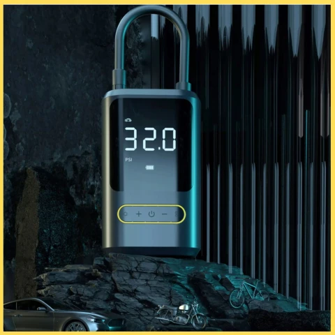 KOMPRESOR AKUMULATOROWY SAMOCHODOWY BEZPRZEWODOWY pompka + POWERBANK LED, Waga produktu z opakowaniem jednostkowym 2 kg