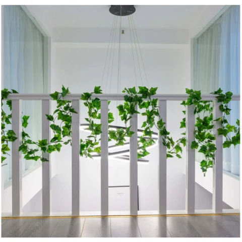 SZTUCZNY BLUSZCZ x 12 SZTUK Na Ścianę Balkon Girlanda Sztuczne Liście 25 M, Wysokość maksymalna 210 cm