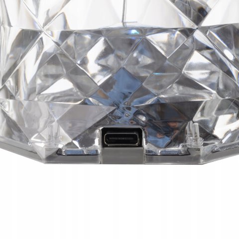 Lampka Kryształowa Róża LED Lampa Diamentowa Nocna Dotykowa + Pilot RGB, Waga produktu z opakowaniem jednostkowym 0.379 kg