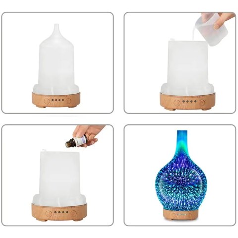 NAWILŻACZ POWIETRZA DYFUZOR ZAPACHOWY AROMATERAPIA JONIZATOR NOCNA LAMPKA, Wyrób medyczny nie