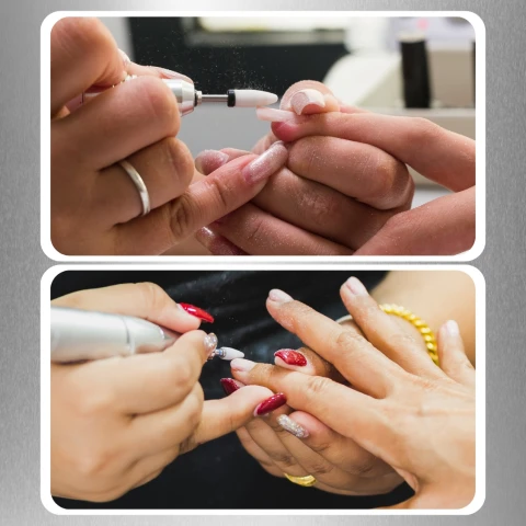 FREZARKA DO PAZNOKCI MANICURE PEDICURE MOCNA 65W ZESTAW FREZY CERAMICZNE, Moc 65 W