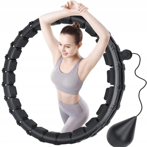 HULA HOP ODCHUDZAJĄCE Z OBCIĄZENIEM I WYPUSTKAMI MASAŻER + METALOWE ŁOŻYSKA