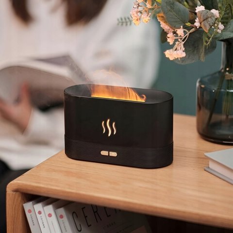 NAWILŻACZ POWIETRZA EFEKT OGNIA PŁOMIEŃ DYFUZOR ZAPACHOWY LED AROMATERAPIA, Filtry nawilżający