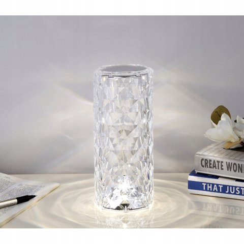 Lampka Kryształowa Róża LED Lampa Diamentowa Nocna Dotykowa + Pilot RGB, Maksymalna moc pojedynczego źródła światła 1 W