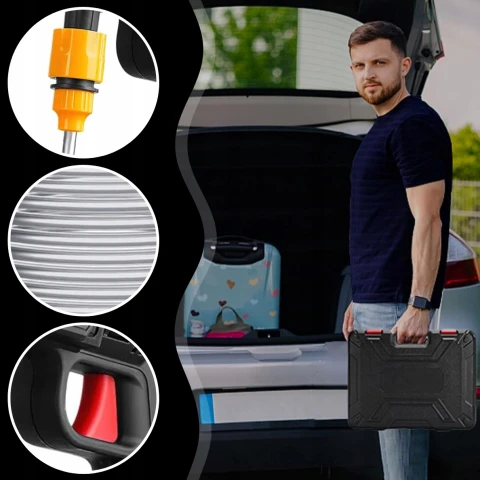 MYJKA CIŚNIENIOWA AKUMULATOROWA ZESTAW DO MYCIA OKIEN KOSTKI ELEWACJI, Przeznaczenie do użytku domowego