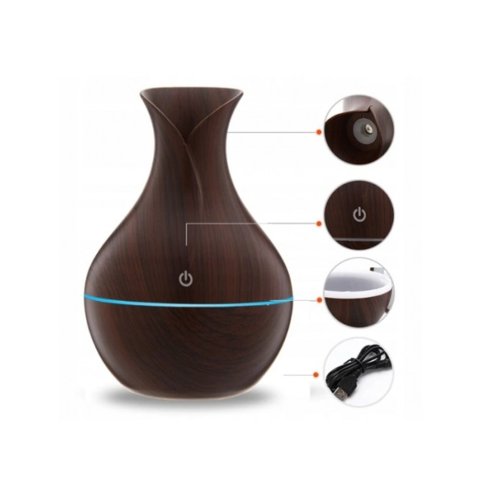 NAWILŻACZ POWIETRZA DYFUZOR ZAPACHOWY AROMATERAPIA PODŚWIETLENIE RGB USB, Waga produktu z opakowaniem jednostkowym 0.191 kg