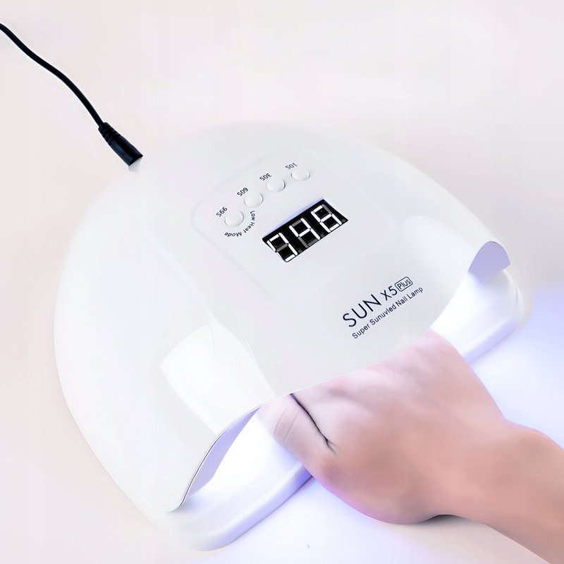 LAMPA UV LED DO PAZNOKCI 80W HYBRYDY ŻELE DUAL, Wysokość produktu 10.5 cm
