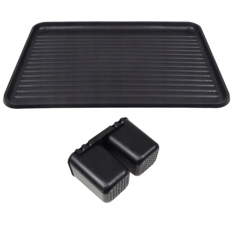 Ale Hity | SUSZARKA DO NACZYŃ CZARNA OCIEKACZ NA TALERZE SZTUĆCE METAL DREWNO XXL