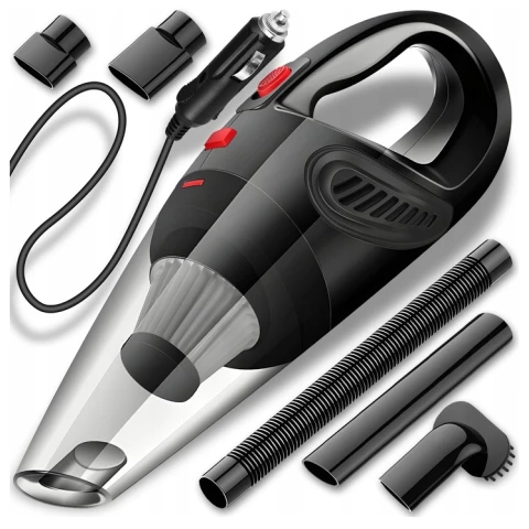 Mocny Odkurzacz Samochodowy Ręczny 120W Mocny Filtr Bezworkowy + Kabel 5m, Model samochodowy