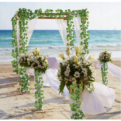 SZTUCZNY BLUSZCZ x 12 SZTUK Na Ścianę Balkon Girlanda Sztuczne Liście 25 M, Liczba sztuk w zestawie 12 szt.