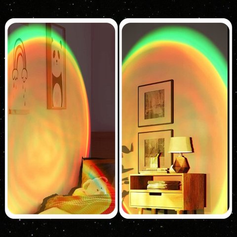 Ale Hity | LAMPA ZACHÓD SŁOŃCA WSCHÓD IMITUJACA SŁOŃCE LAMPKA SUNSET LAMP PROJEKTOR