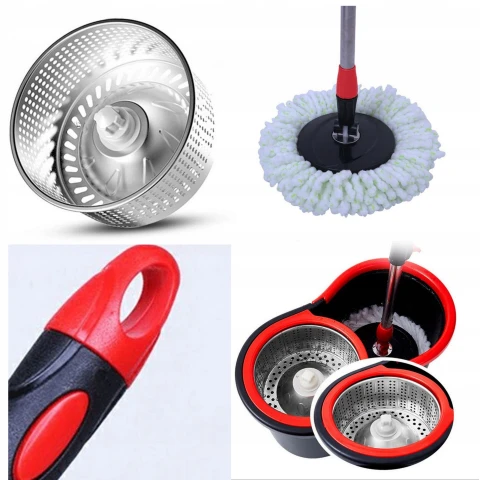 Tani MOP obrotowy ROTACYJNY 360 TURBO 3w1 2+ wkłady 2+ ścierki, Informacje dodatkowe teleskopowy kij