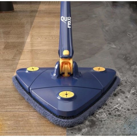 MOP TRÓJKĄTNY Z WYCISKACZEM PŁASKI OBROTOWY 360 STOPNI DO MYCIA PODŁÓG, Szerokość wkładu 26.5 cm