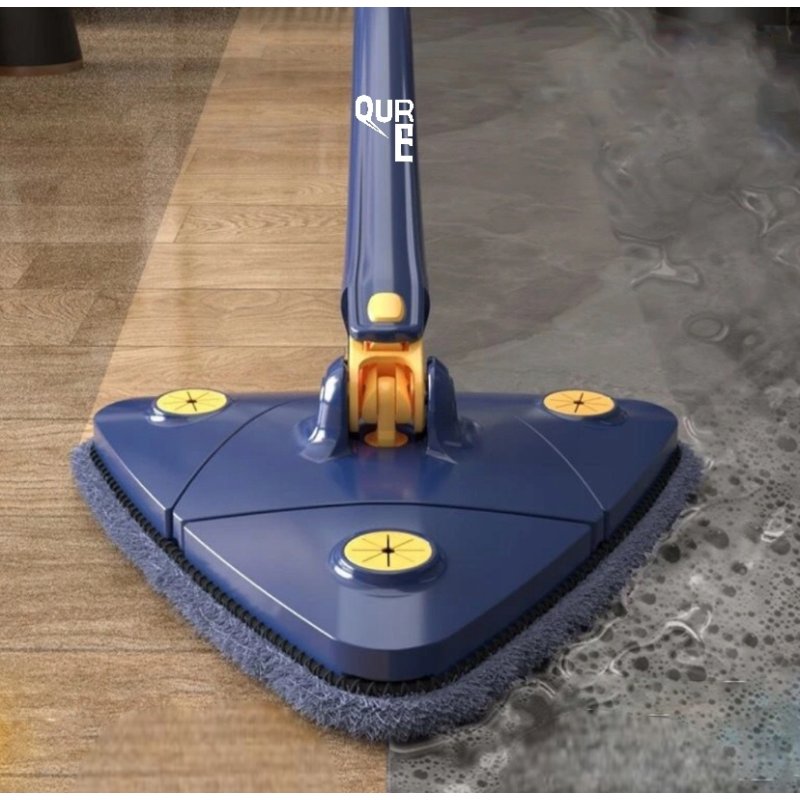MOP TRÓJKĄTNY Z WYCISKACZEM PŁASKI OBROTOWY 360 STOPNI DO MYCIA PODŁÓG, Szerokość wkładu 26.5 cm