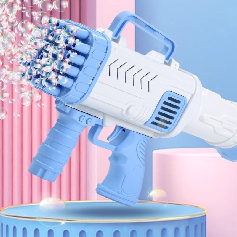 NIEBIESKI PISTOLET na bańki mydlane, BAZUKA DO BANIEK MYDLANYCH BAŃKOWA - obrazek 2