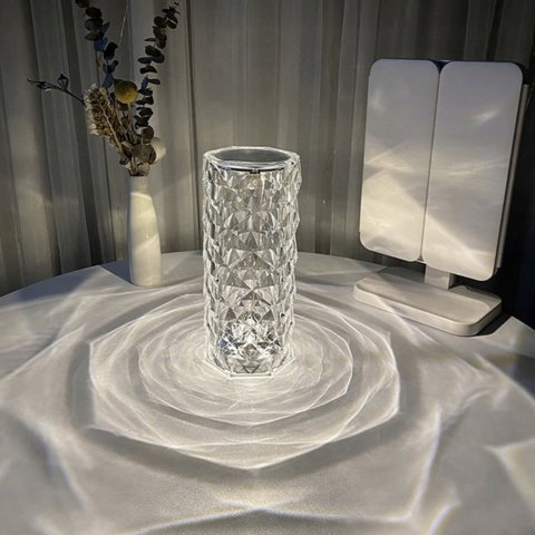Lampka Kryształowa Róża LED Lampa Diamentowa Nocna Dotykowa + Pilot RGB, Informacje dodatkowe regulacja natężenia światła