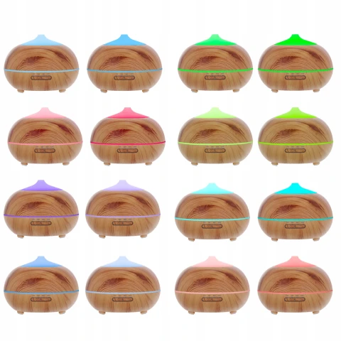 Nawilżacz Powietrza Aromaterapia Dyfuzor Zapachowy Jonizator Lampka + Pilot, Głębokość produktu 16.7 cm