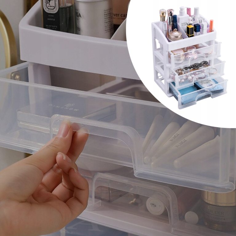 SZKATUŁKA ORGANIZER NA KOSMETYKI BIŻUTERIĘ PUDEŁKO DUŻY SZUFLADY POJEMNIK, Waga produktu z opakowaniem jednostkowym 0.15 kg