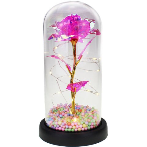 WIECZNA RÓŻA W SZKLE LED ŚWIECĄCA WALENTYNKI PUDEŁKO PREZENT DZIEŃ KOBIET, Waga produktu z opakowaniem jednostkowym 1 kg