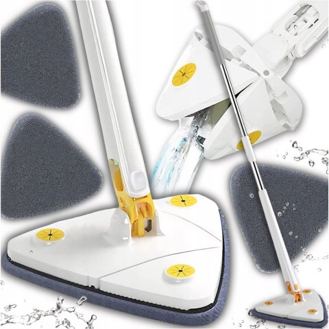 MOP obrotowy ROTACYJNY 360 SPIN AUTOMATYCZNY WYCISKACZ 1,3m + 3x NAKŁADKI