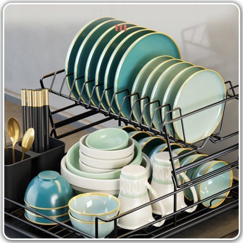 SUSZARKA DO NACZYŃ DWUPOZIOMOWA OCIEKACZ TALERZE + POJEMNIK NA SZCZTUĆCE, Rodzaj ociekacz (suszarka)