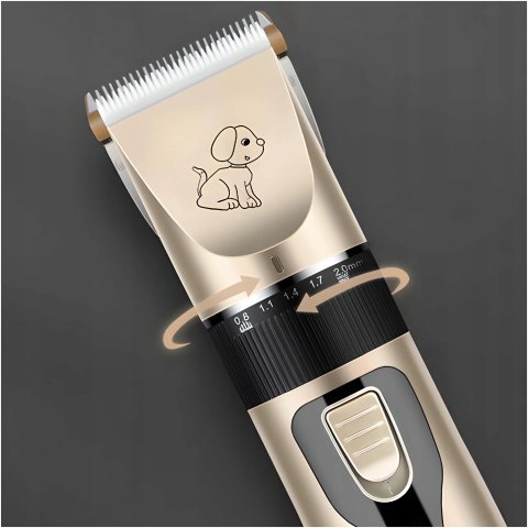 MASZYNKA DO STRZYŻENIA PSÓW PSA KOTA ZWIERZĄT GOLARKA ZESTAW 4 NASADKI