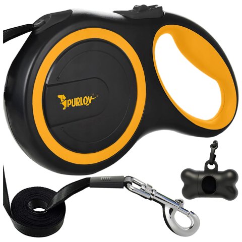 Smycz Automatyczna dla Dużego Psa PURLOV 8m 50kg Mocna Taśma z Blokadą XXL