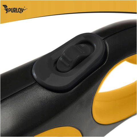 Smycz Automatyczna dla Dużego Psa PURLOV 8m 50kg Mocna Taśma z Blokadą XXL Kolor: czarny