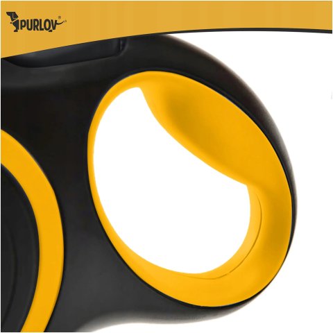 Smycz Automatyczna dla Dużego Psa PURLOV 8m 50kg Mocna Taśma z Blokadą XXL Kolor dodatkowy: żółty