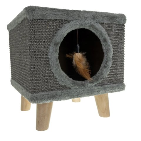 Drapak dla Kota Legowisko Domek dla Kotów Budka Posłanie Stabilny + Zabawka