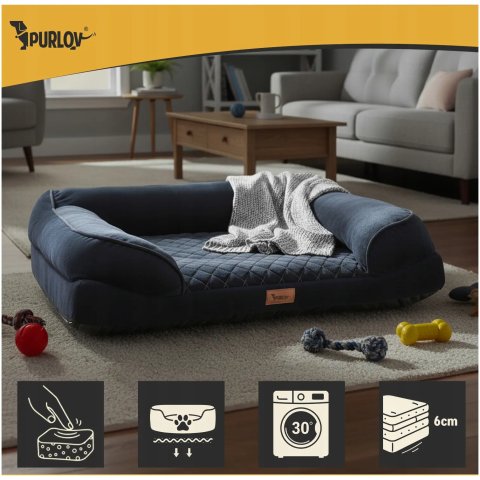 Legowisko Ortopedyczne dla Psa Kota 65x55x18 cm Posłanie Kanapa Pokrowiec Wielkość psa: mały pies