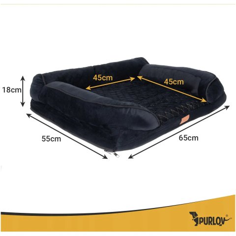 Legowisko Ortopedyczne dla Psa Kota 65x55x18 cm Posłanie Kanapa Pokrowiec Kształt: prostokątne